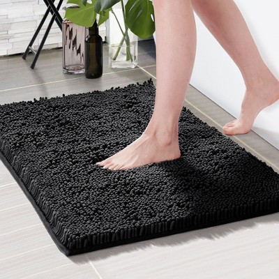 Deconovo Plush Chenille Bath Rug Non-Slip, Washable Comfort Mat