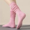 Anna-Kaci Women's 3-Pack Scrunch Grip Socks with Non-Slip Sole Soft Stretch Knit Fabric and Ribbed Ankle Design - 2 of 4