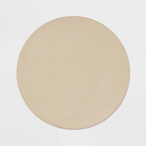 Plastic Charger Gold - Threshold™: Round Faux Leather Placemat, Traditional Style, Gold Shagreen, 15" Diameter - 1 of 4