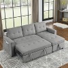 78.5" Sleeper Sofa Bed Reversible Sectional Couch with Storage Chaise and Side storage bag - 3 of 4