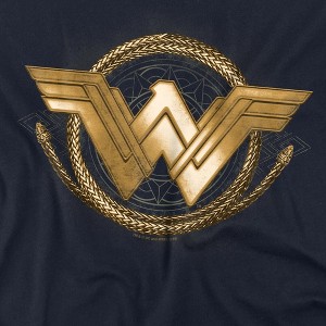 Wonder Woman Movie Lasso Logo Women's Loose T-Shirt, Navy - 1 of 4
