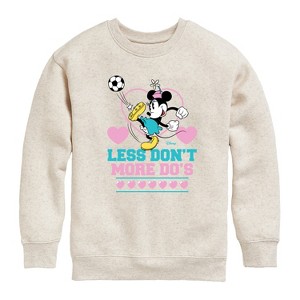 Boys' - Disney - Less Dont More Dos Soccer Graphic Long Sleeve Fleece Sweatshirt - 1 of 4