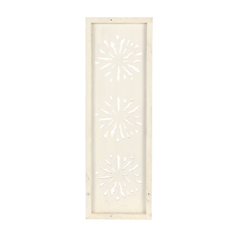 Wood Floral Handmade Carved Intricately Wall Decor - Olivia & May, 4 of 6