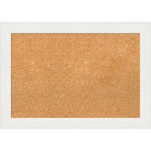 Amanti Art Vanity White Narrow Framed Corkboard, Natural Cork - 1 of 4