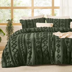 2-3 Pcs Tufted Boho Comforter Set Bed Set GentleSoft Farmhouse Shabby Chic Embroidery Bedding - 1 of 4