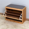4-tier Shoe Rack With 2 Drawers, Shoes Storage Rack One Set Hallway Show Rack With Storage And Hooks For Home Entry Way 31.5 x 11.81 x 42.32 Inch - 3 of 4