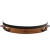 MEINL Headed Wood Tambourine with Single Row Steel Jingles 10 in. Walnut Brown - 4 of 4