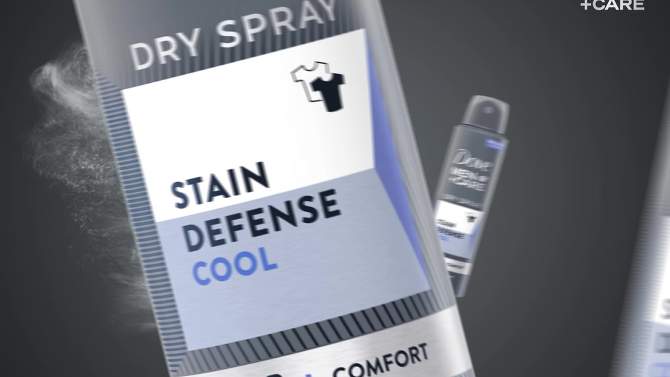 Dove Men+Care 72-Hour Stain Defense Dry Spray Antiperspirant &#38; Deodorant - Cool - 3.8oz, 2 of 8, play video