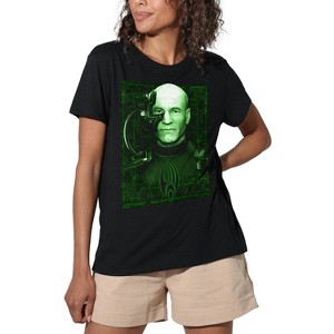 Women's Star Trek Locutus Of Borg Loose T-Shirt Black - 1 of 4
