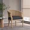 CAVINAS Polyester Accent Chair with Curved Backrest and Recessed Arms,Upholstered Living Room Chairs,Reading Chairs for Living Room - 2 of 4