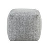 Square Pouf Chenille Fabric Upholstery Modern Ottoman, Footstool, Non-Slip Floor Pouf, Bean Bag Chair, 1pc Sitting Pouf - 3 of 4