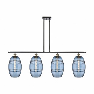 Vaz - 4 Light Stem Hung Island In Industrial Style-10.38 Inches Tall and 48 Inches Wide - 1 of 1