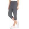Collections Etc Comfortable Elasticized Waistband Capris Leggings - 3 of 4