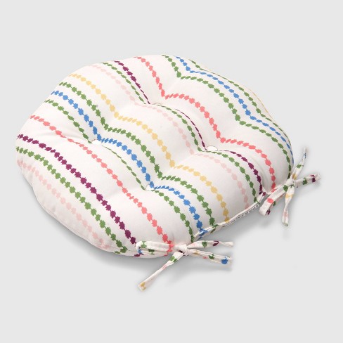 Brunch Stripe Round Outdoor Tufted Seat Cushion Opalhouse Target