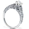 Pompeii3 5/8 Ct Vintage Engagement Ring EX3 Lab Created 14k White Gold (H-I,SI2-I1) - 2 of 3