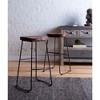Industrial Wood Bucket Seat Stool 30"H - 4 of 4