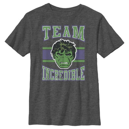 Boy's Marvel Hulk Team Incredible T-Shirt - Charcoal Heather - X Large