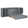 Queen Size Murphy Bed with USB Port, Little Wardrobes and Drawers - 4 of 4