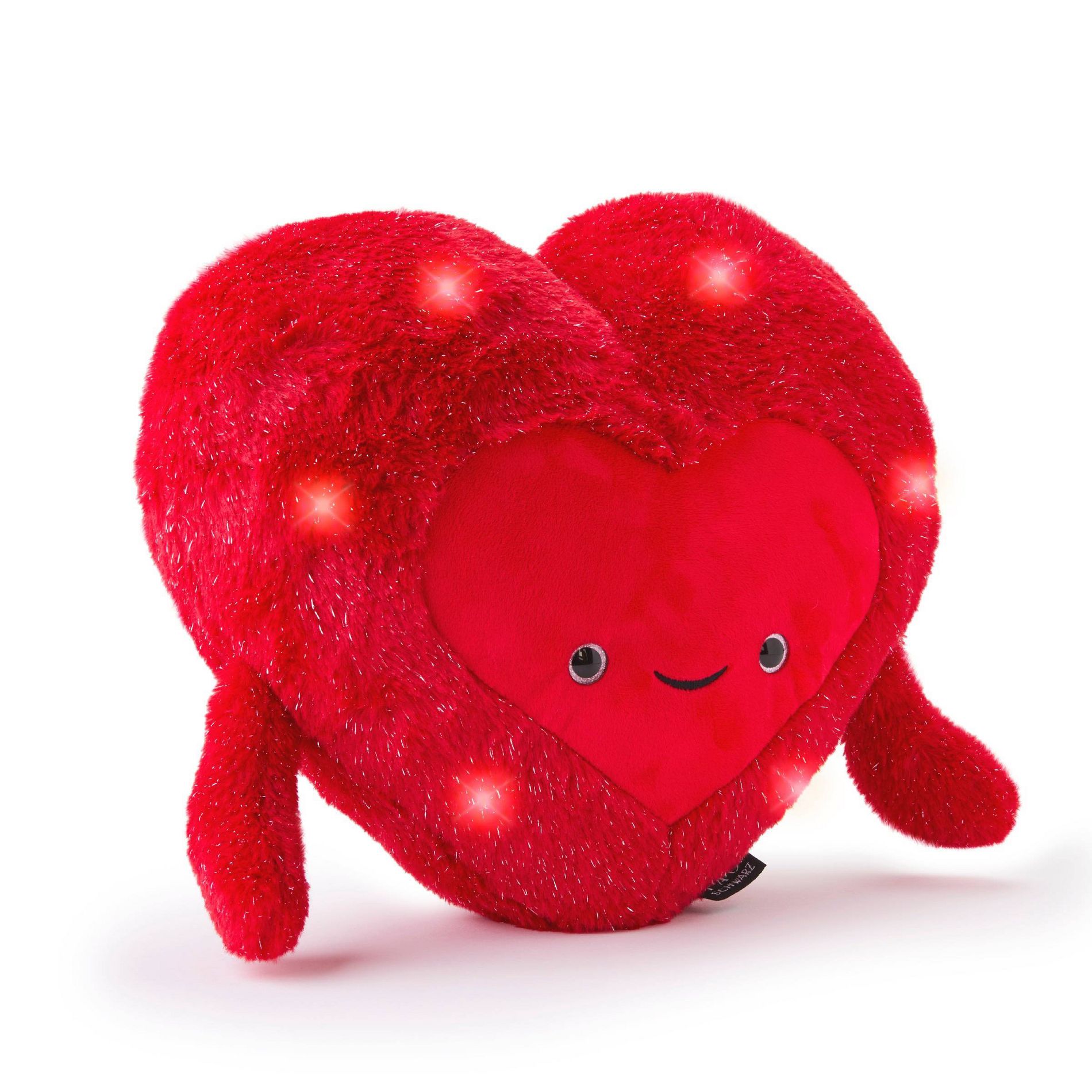 FAO Schwarz 12" Glow Brights Plush Heart - Red
