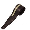 ChromaCast Vintage Series Leather Racing Stripe Guitar Strap, Black with Surf Green - 2 of 4