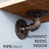 Pipe Decor 1/2 in. x 3.75 in. Double Flange Shelf Bracket, 4 Pack - 4 of 4