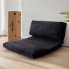 MAXYOYO Bean Bag Sofa Bed - Corduroy Floor Sofa with Washable Cover, Black - 2 of 4