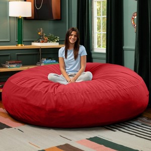 Jaxx 6 Foot Cocoon - 2-in-1 Convertible Bean Bag Bed & Large Bean Bag Chair for Adults, Premium Lush Velvet - 1 of 4