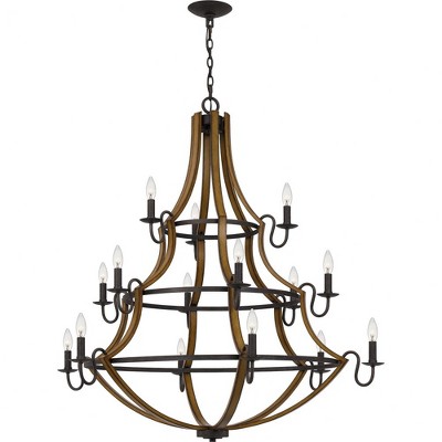 Quoizel Lighting Shire 15 - Light Chandelier in  Rustic Black