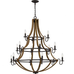 Quoizel Lighting Shire 15 - Light Chandelier in  Rustic Black - 1 of 4
