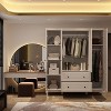 Famapy White Freestanding Wood Armoire With Drawers and Hanging Rods - 3 of 4