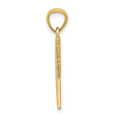 Elegant Gold and Silver Dragonfly Pendant with Diamond-Cut Details