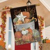 Fall Bushel Primitive House Flag Pumpkins Star Berries 28" x 40" Briarwood Lane - image 4 of 4