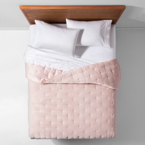 Blush Velvet Tufted Stitch Quilt Full Queen Opalhouse Target