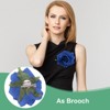 Unique Bargains Fabric Floral Wedding Party Rose Hair Clip Brooch 1 Pc - 4 of 4