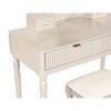 APRILSOUL Luxury Vanity Desk with Round Mirror,Height-Adjustable, Stylish Dressing Table Set - 4 of 4