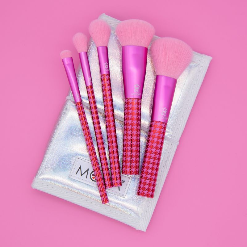 MODA Brush Keep It Classy Metallic Pink 6pc Face Flip Makeup Brush Set., 4 of 13