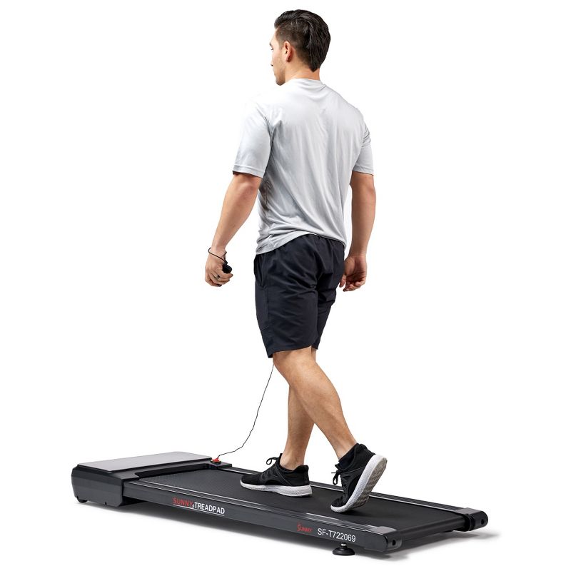 Sunny Health &#38; Fitness Sleek Stride Smart Compact Auto Incline Treadpad Treadmill, 3 of 12