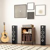 Tangkula Record Player Stand w/Charging Station 5 Storage Compartments Anti-toppling Kits - 3 of 4
