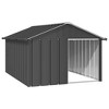 vidaXL Dog House Anthracite Galvanized Steel Large Durable Dog House - 2 of 4