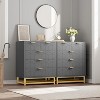 Zstar Five-Drawer Dresser with Metal Legs - 2 of 4