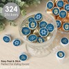 Big Dot of Happiness Happy Hanukkah - Chanukah Holiday Party Small Round Candy Stickers - Party Favor Labels - 324 Count - 2 of 4
