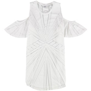 bar III Womens Sheer Burnout Knit Blouse - 1 of 2