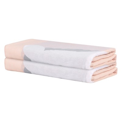 Unique Bargains Lovely Highly Absorbent Quick Dry Oversized Bath Towel for Daily Use 2 Packs