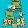 Girl's Design By Humans Copycat By radiomode T-Shirt - 2 of 3