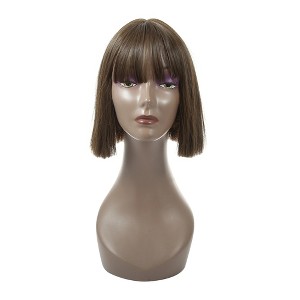 Unique Bargains Women's Bob Wigs 13" Brown with Wig Cap - 1 of 4