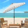 Venice Single Scallop 9Ft Crank Push Button Tilt Umbrella - PAT8010 - Safavieh - 2 of 4