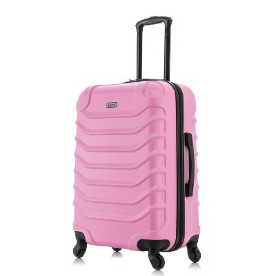 Adjustable Handle Hard Shell Suitcase 36L - Light Pink | Carry-On