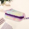Unique Bargains Women Sequined Plush Cat Makeup Bag Pink Yellow 1 Pc - 2 of 3