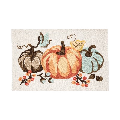 C&F Home Classic Traditional Trio of Pumpkins on the Vine Harvest Fall Acrylic Indoor Accent Rug, 2 x 3 ft.