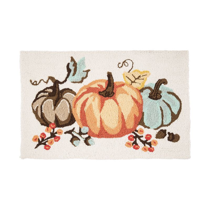 C&F Home Classic Traditional Trio of Pumpkins on the Vine Harvest Fall Acrylic Indoor Accent Rug, 2 x 3 ft., 1 of 3